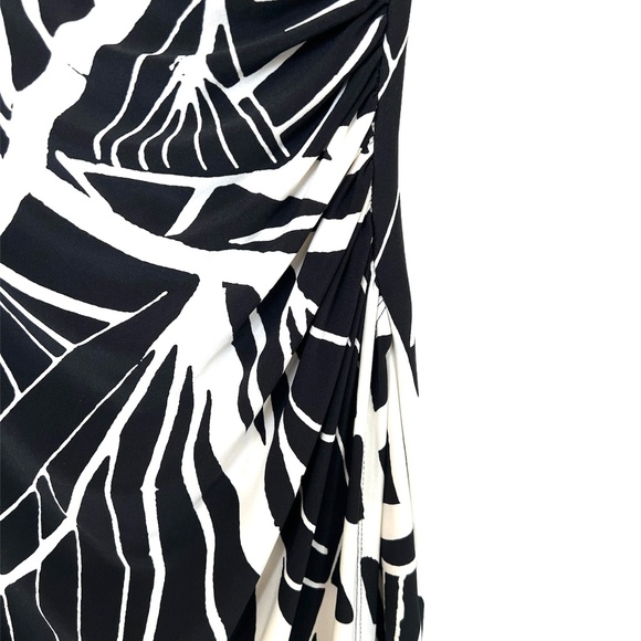 American Living Black and White Sleeveless Ruched Waist  Dress Size 2 - Picture 5 of 11